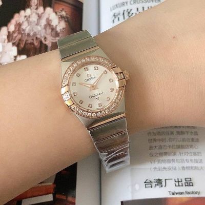 TW Factory Omega Double Eagle Constellation Lady Quartz Movement 316L Steel 24mm Diamond Bezel Watch